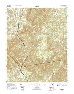 Glenwood North Carolina Current topographic map, 1:24000 scale, 7.5 X 7.5 Minute, Year 2016