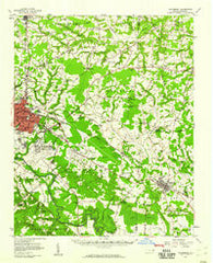 Goldsboro North Carolina Historical topographic map, 1:62500 scale, 15 X 15 Minute, Year 1957
