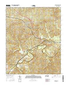 Goldston North Carolina Current topographic map, 1:24000 scale, 7.5 X 7.5 Minute, Year 2016
