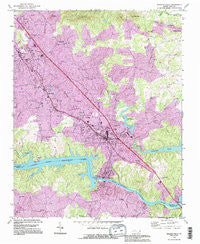 Granite Falls North Carolina Historical topographic map, 1:24000 scale, 7.5 X 7.5 Minute, Year 1993