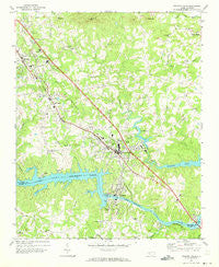Granite Falls North Carolina Historical topographic map, 1:24000 scale, 7.5 X 7.5 Minute, Year 1970