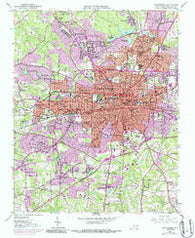 Greensboro North Carolina Historical topographic map, 1:24000 scale, 7.5 X 7.5 Minute, Year 1951