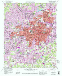 Greensboro North Carolina Historical topographic map, 1:24000 scale, 7.5 X 7.5 Minute, Year 1951