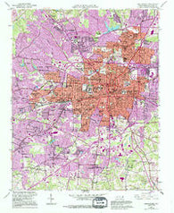 Greensboro North Carolina Historical topographic map, 1:24000 scale, 7.5 X 7.5 Minute, Year 1951