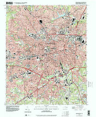 Greensboro North Carolina Historical topographic map, 1:24000 scale, 7.5 X 7.5 Minute, Year 1997