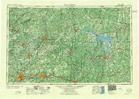 Greensboro North Carolina Historical topographic map, 1:250000 scale, 1 X 2 Degree, Year 1954