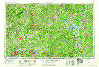 Greensboro North Carolina Historical topographic map, 1:250000 scale, 1 X 2 Degree, Year 1962