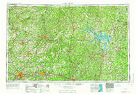 Greensboro North Carolina Historical topographic map, 1:250000 scale, 1 X 2 Degree, Year 1966