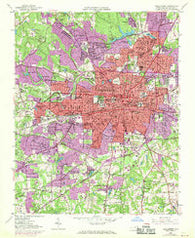 Greensboro North Carolina Historical topographic map, 1:24000 scale, 7.5 X 7.5 Minute, Year 1951