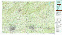 Greensboro North Carolina Historical topographic map, 1:100000 scale, 30 X 60 Minute, Year 1984