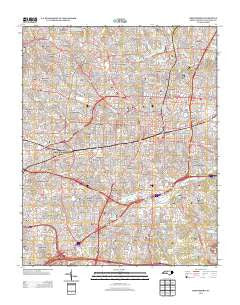 Greensboro North Carolina Historical topographic map, 1:24000 scale, 7.5 X 7.5 Minute, Year 2013