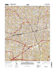 Greensboro North Carolina Current topographic map, 1:24000 scale, 7.5 X 7.5 Minute, Year 2016