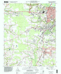 Greenville SW North Carolina Historical topographic map, 1:24000 scale, 7.5 X 7.5 Minute, Year 1998