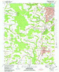 Greenville SW North Carolina Historical topographic map, 1:24000 scale, 7.5 X 7.5 Minute, Year 1981