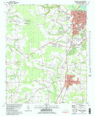 Greenville SW North Carolina Historical topographic map, 1:24000 scale, 7.5 X 7.5 Minute, Year 1981