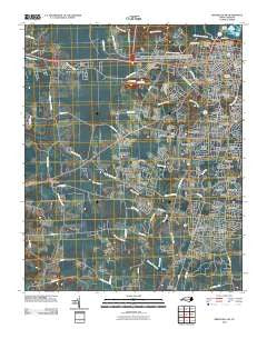 Greenville SW North Carolina Historical topographic map, 1:24000 scale, 7.5 X 7.5 Minute, Year 2010