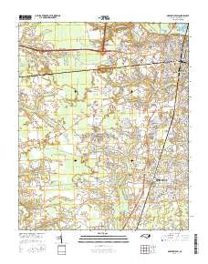 Greenville SW North Carolina Current topographic map, 1:24000 scale, 7.5 X 7.5 Minute, Year 2016