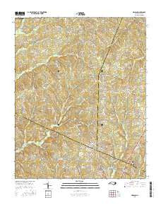 Grissom North Carolina Current topographic map, 1:24000 scale, 7.5 X 7.5 Minute, Year 2016
