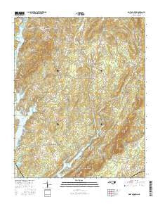 Grist Mountain North Carolina Current topographic map, 1:24000 scale, 7.5 X 7.5 Minute, Year 2016