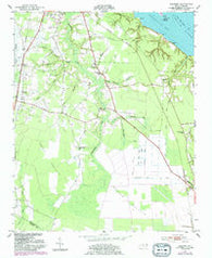 Hackney North Carolina Historical topographic map, 1:24000 scale, 7.5 X 7.5 Minute, Year 1951