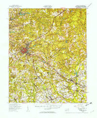 Hamlet North Carolina Historical topographic map, 1:62500 scale, 15 X 15 Minute, Year 1949