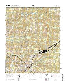 Hamlet North Carolina Current topographic map, 1:24000 scale, 7.5 X 7.5 Minute, Year 2016