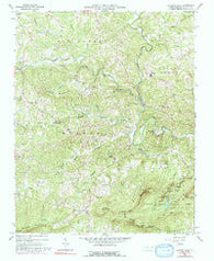 Hanging Rock North Carolina Historical topographic map, 1:24000 scale, 7.5 X 7.5 Minute, Year 1964