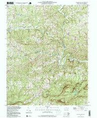 Hanging Rock North Carolina Historical topographic map, 1:24000 scale, 7.5 X 7.5 Minute, Year 1997