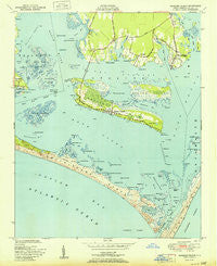 Harkers Island North Carolina Historical topographic map, 1:24000 scale, 7.5 X 7.5 Minute, Year 1951