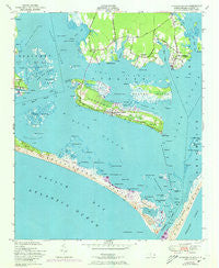 Harkers Island North Carolina Historical topographic map, 1:24000 scale, 7.5 X 7.5 Minute, Year 1951