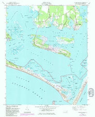 Harkers Island North Carolina Historical topographic map, 1:24000 scale, 7.5 X 7.5 Minute, Year 1949