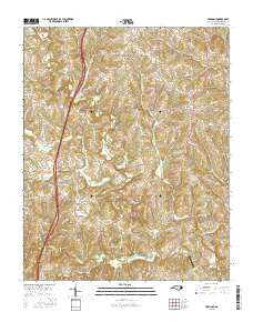 Harmony North Carolina Current topographic map, 1:24000 scale, 7.5 X 7.5 Minute, Year 2016