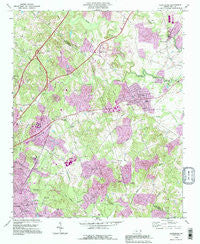 Harrisburg North Carolina Historical topographic map, 1:24000 scale, 7.5 X 7.5 Minute, Year 1993