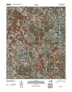 Harrisburg North Carolina Historical topographic map, 1:24000 scale, 7.5 X 7.5 Minute, Year 2010