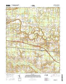 Hartsease North Carolina Current topographic map, 1:24000 scale, 7.5 X 7.5 Minute, Year 2016
