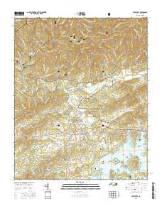 Hayesville North Carolina Current topographic map, 1:24000 scale, 7.5 X 7.5 Minute, Year 2016