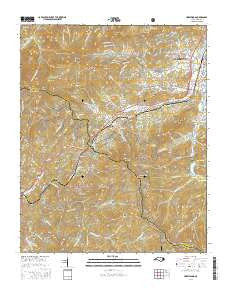 Hazelwood North Carolina Current topographic map, 1:24000 scale, 7.5 X 7.5 Minute, Year 2016
