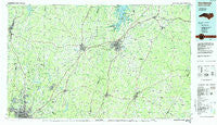 Henderson North Carolina Historical topographic map, 1:100000 scale, 30 X 60 Minute, Year 1984