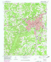 Henderson North Carolina Historical topographic map, 1:24000 scale, 7.5 X 7.5 Minute, Year 1970