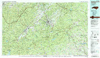Hendersonville North Carolina Historical topographic map, 1:100000 scale, 30 X 60 Minute, Year 1986