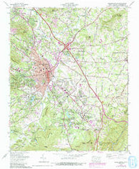 Hendersonville North Carolina Historical topographic map, 1:24000 scale, 7.5 X 7.5 Minute, Year 1965