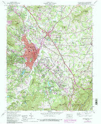 Hendersonville North Carolina Historical topographic map, 1:24000 scale, 7.5 X 7.5 Minute, Year 1965