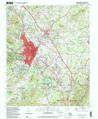 Hendersonville North Carolina Historical topographic map, 1:24000 scale, 7.5 X 7.5 Minute, Year 1997