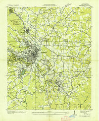 Hendersonville North Carolina Historical topographic map, 1:24000 scale, 7.5 X 7.5 Minute, Year 1935