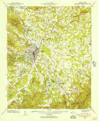 Hendersonville North Carolina Historical topographic map, 1:24000 scale, 7.5 X 7.5 Minute, Year 1946