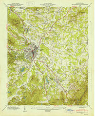 Hendersonville North Carolina Historical topographic map, 1:24000 scale, 7.5 X 7.5 Minute, Year 1947