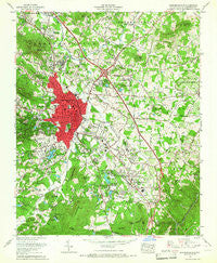 Hendersonville North Carolina Historical topographic map, 1:24000 scale, 7.5 X 7.5 Minute, Year 1965