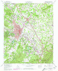 Hendersonville North Carolina Historical topographic map, 1:24000 scale, 7.5 X 7.5 Minute, Year 1965