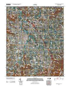Hendersonville North Carolina Historical topographic map, 1:24000 scale, 7.5 X 7.5 Minute, Year 2010