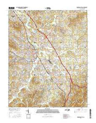 Hendersonville North Carolina Current topographic map, 1:24000 scale, 7.5 X 7.5 Minute, Year 2016